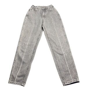 Vintage Lee Acid Wash Black Jeans Womens 8 Med Tapered High Rise
